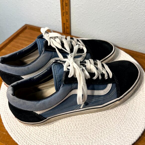VANS Navy and Other Blues Old Skool Suede & Canvas Shoes Men's SZ 11 - Picture 6 of 9